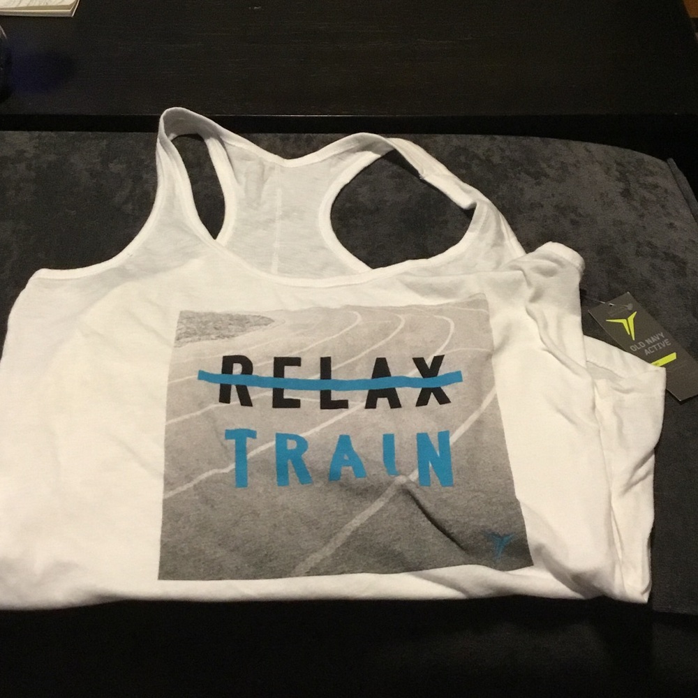 Old Navy Tank Top with Relax Train Graphic